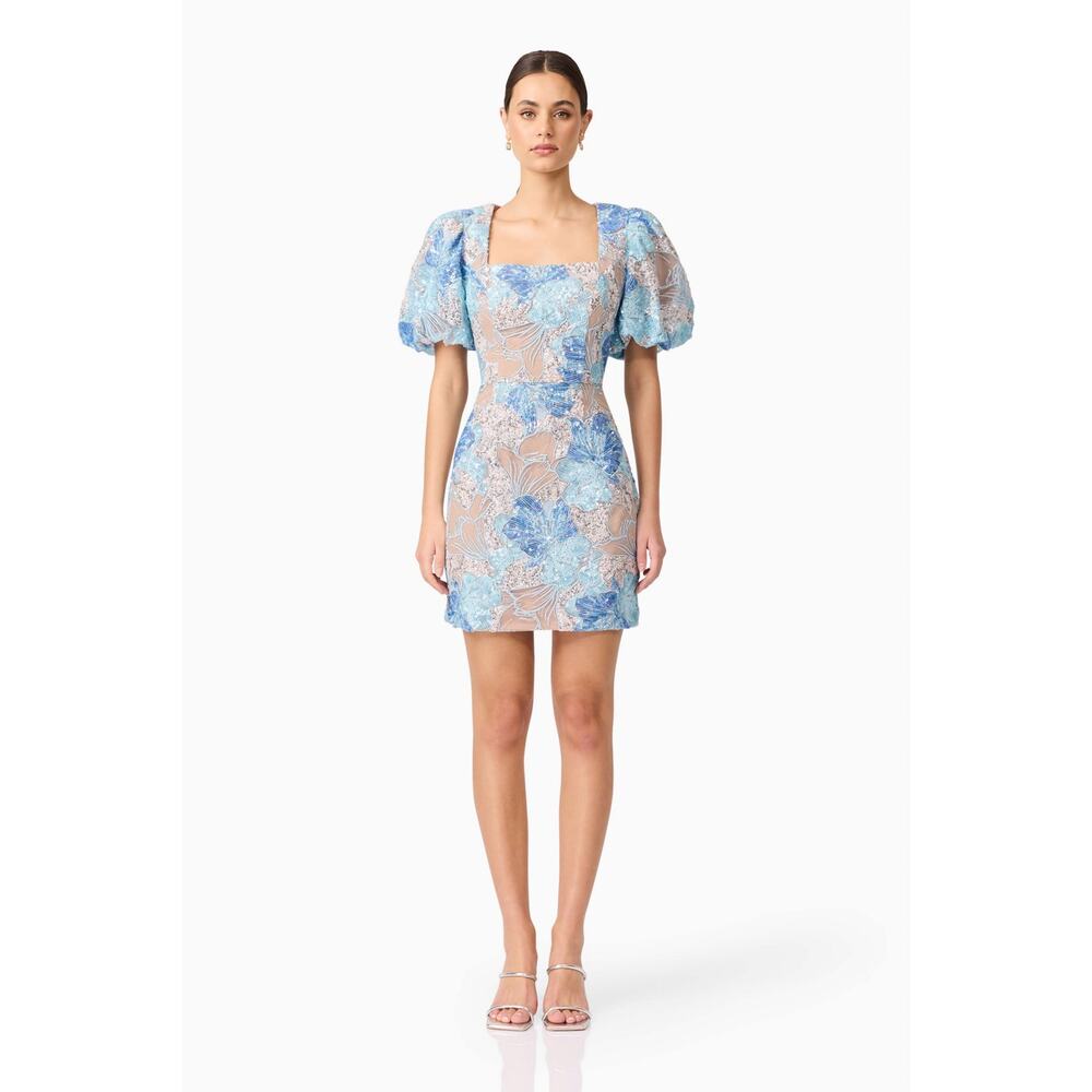Elliatt Leoni Sequined Puff Sleeve Mini Dress
